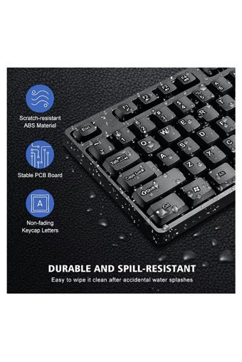 Mkey MK-113 Ergonomik Siyah Kablosuz Klavye Mouse Seti