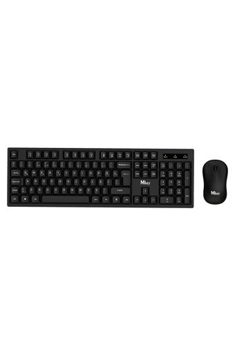 Mkey MK-113 Ergonomik Siyah Kablosuz Klavye Mouse Seti