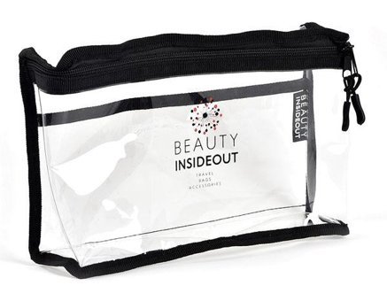 Beauty Insideout Siyah Düz PVC Makyaj Çantası