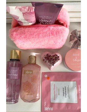 Bahels Turuncu Düz Peluş Makyaj Çantası