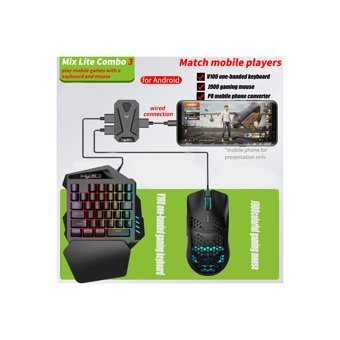 Huawei Hxsj P8 + V100 + J900 Işıklı Ergonomik Siyah Kablosuz Klavye Mouse Seti