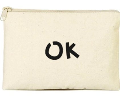 Tabby Design Clutch Krem Ok Baskılı Tekstil Makyaj Çantası