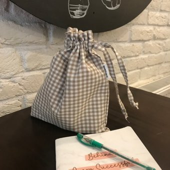 Sumicorn Design Bej Pötikare Desenli Keten Makyaj Çantası