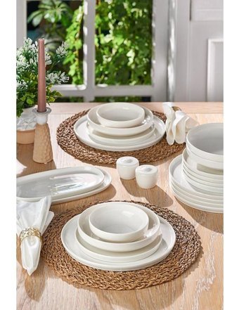 Neva N3558 Soft Velvet 28 Parça 6 Kişilik Porselen Yuvarlak Yemek Takımı