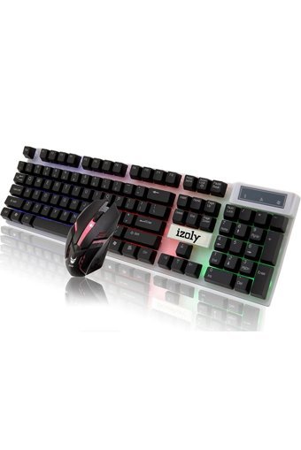 IZOLY 8310 Işıklı Ergonomik Siyah Kablosuz Klavye Mouse Seti