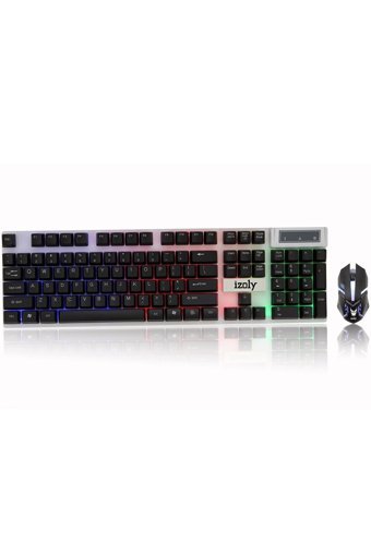 IZOLY 8310 Işıklı Ergonomik Siyah Kablosuz Klavye Mouse Seti