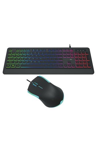 Everest Forza Plus KM-R59 Işıklı Siyah Kablolu Klavye Mouse Seti