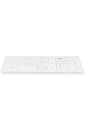 Philips Spt6314 C314 Sessiz Ergonomik Beyaz Kablosuz Klavye Mouse Seti