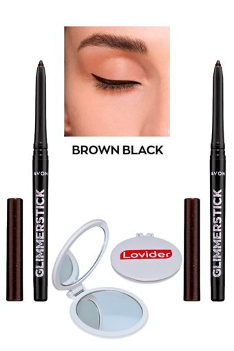 Avon Asansörlü Metalik Brown Black Göz Kalemi 2 Adet