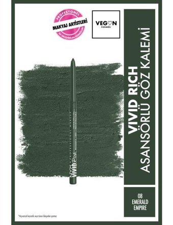 Nyx No:08 Asansörlü Mat Emerald Empire Göz Kalemi
