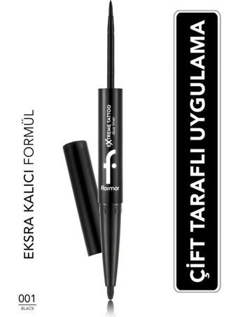 Flormar Extreme Tattoo Duo Mat Siyah Göz Kalemi