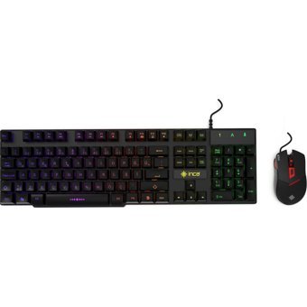 Inca IKG-448 Işıklı Ergonomik Siyah Kablolu Klavye Mouse Seti