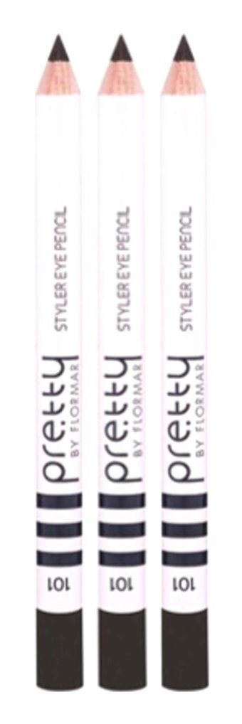 Pretty By Flormar No:101 Mat Siyah Göz Kalemi 3 Adet