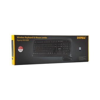 Everest KM-8100 Siyah Kablosuz Klavye Mouse Seti