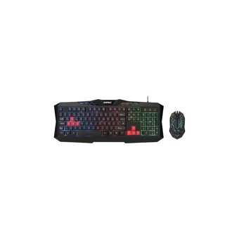Everest KMX-88 Işıklı Ergonomik Siyah Kablolu Klavye Mouse Seti