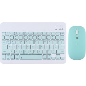 Samsung Galaxy Tab Sessiz Ergonomik Mavi Kablosuz Klavye Mouse Seti