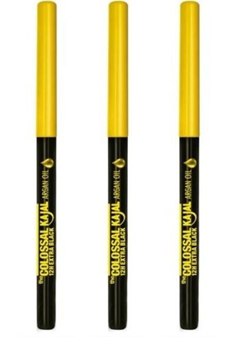 Maybelline New York Colossal Kajal Liner Asansörlü Mat Siyah Göz Kalemi 3 Adet