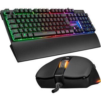 Rampage Km-Rx7 Işıklı Ergonomik Siyah Kablolu Klavye Mouse Seti