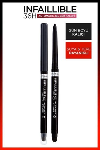 L'Oréal Paris Infaillible Automatic Asansörlü Mat Siyah Göz Kalemi
