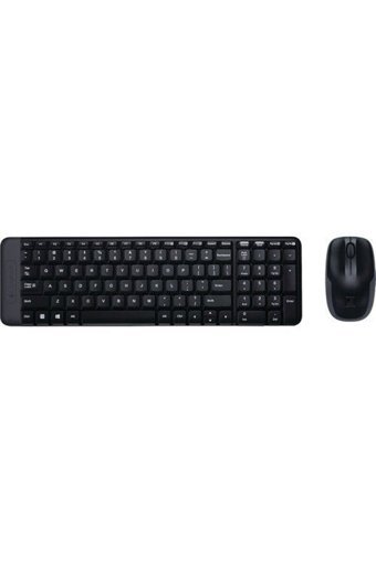 Logitech MK220 Sessiz Siyah Kablosuz Klavye Mouse Seti