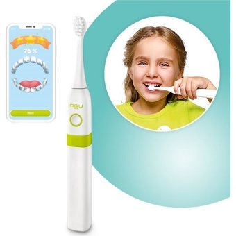 Agu Baby AGU SKT6 Yumuşak U Şarjlı Çocuk Diş Fırçası Beyaz-Yeşil
