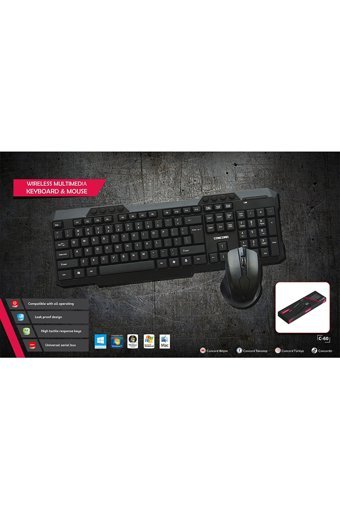 Concord C-60 Siyah Kablosuz Klavye Mouse Seti