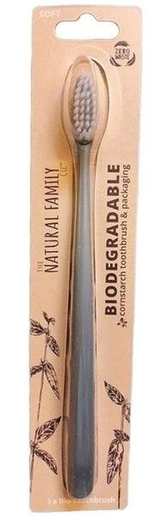 The Natural Family Co. Biodegradable U Manuel Yetişkin Diş Fırçası Gri