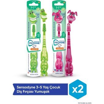 Sensodyne Promine Yumuşak U Manuel Bebek Diş Fırçası Pembe-Yeşil