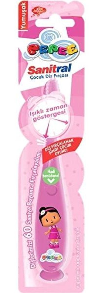 Sanitral Pepee Yumuşak U Manuel Çocuk Diş Fırçası Pembe