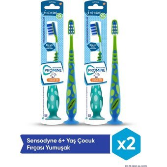 Sensodyne Promine Yumuşak U Manuel Çocuk Diş Fırçası Mavi-Yeşil