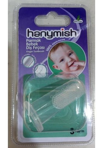 Hanymish Yumuşak Parmak Manuel Bebek Diş Fırçası Şeffaf