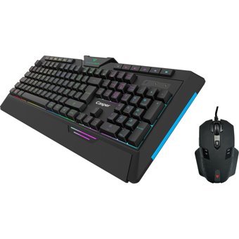 Casper Excalibur EX800 Işıklı Ergonomik Siyah Kablolu Klavye Mouse Seti