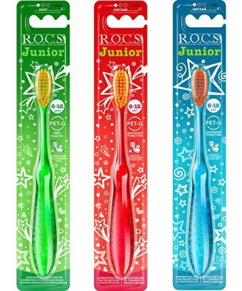 Rocs Yumuşak U Manuel Çocuk Diş Fırçası Kırmızı-Mavi-Yeşil