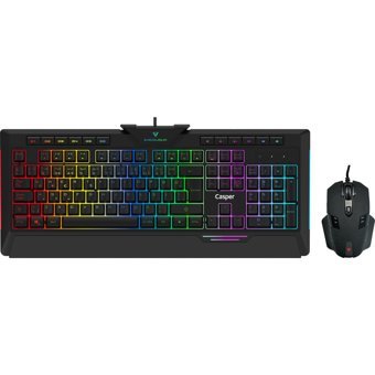 Casper Excalibur EX800 Işıklı Ergonomik Siyah Kablolu Klavye Mouse Seti