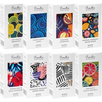 Pomellos Cam Şişe Kolonya 8x250 ml