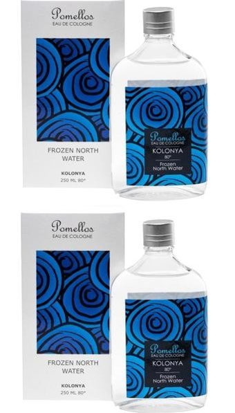 Pomellos Frozen North Water Okyanus Esintisi Cam Şişe Kolonya 2x250 ml