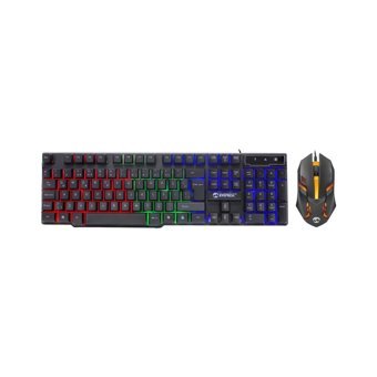 Everest KM-G77 Ergonomik Siyah Kablolu Klavye Mouse Seti