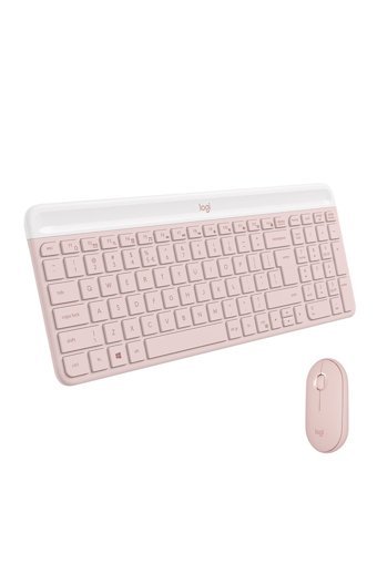 Logitech MK470 Sessiz Pembe Kablosuz Klavye Mouse Seti