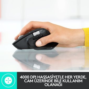 Logitech MX Master 3 Sessiz Siyah Kablosuz Klavye Mouse Seti