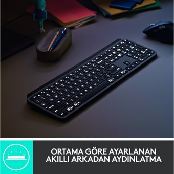 Logitech MX Master 3 Sessiz Siyah Kablosuz Klavye Mouse Seti