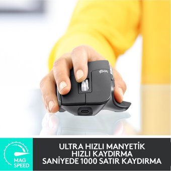 Logitech MX Master 3 Sessiz Siyah Kablosuz Klavye Mouse Seti