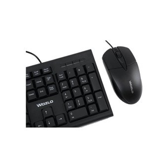 Wozlo WZ-KT804 Ergonomik Siyah Kablolu Klavye Mouse Seti