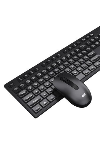 DM K12 Ergonomik Siyah Kablosuz Klavye Mouse Seti