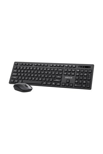 DM K12 Ergonomik Siyah Kablosuz Klavye Mouse Seti
