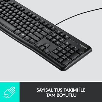 Logitech MK120 Siyah Kablolu Klavye Mouse Seti