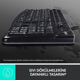 Logitech MK120 Siyah Kablolu Klavye Mouse Seti