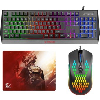 Rampage SM-G07 METAFOR Işıklı Ergonomik Siyah Kablolu Klavye Mouse Seti