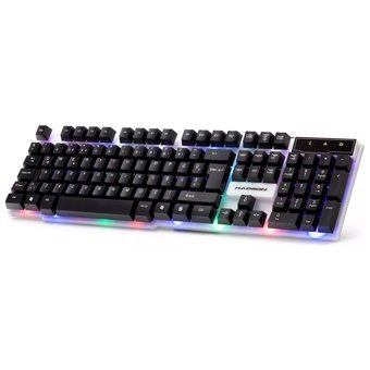Hadron H837Q Işıklı Ergonomik Siyah Kablolu Klavye Mouse Seti