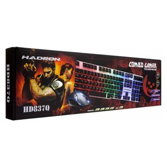 Hadron H837Q Işıklı Ergonomik Siyah Kablolu Klavye Mouse Seti