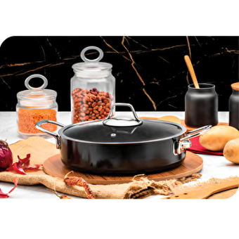 Evimsaray Zest Gusto 28 cm Granit Basık Tencere